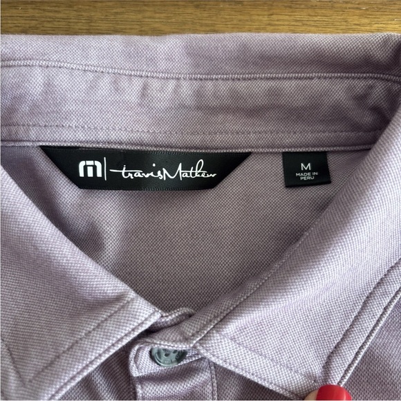 Travis Mathew Shirt Men’s M Purple Golf Polo With Pocket Style # 1MV134 - Picture 10 of 12